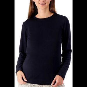 BumbleBella by Jill Martin Classic Long Sleeve Tee Shirt Black - Regular